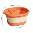 thumbnail image 3 of Dvkptbk Bubble Feet Foldable Foot Bath Bucket with Handle and Lid, Portable Foot Bath Spa Bucket with Massage Acupoints, Portable Foot Bath Bucket, Foldable Spa Bucket for Foot, 3 of 9