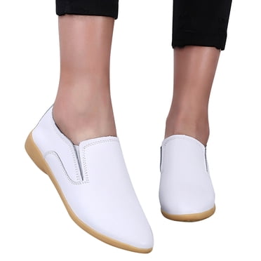 Bmisegm Mode Femmes Chaussures Respirantes à Lacets Ballerines Décontractées Chaussures Décontractées pour Femmes Blanc 40
