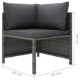 thumbnail image 4 of vidaXL 11 Piece Garden Lounge Set with Cushions Poly Rattan Grey, 4 of 5