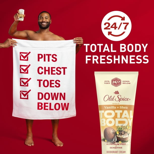 Old Spice DRY CREAM Pure Sport45g 7個セット Old Spice Total Body Deodorant Aluminum Free Cream Vanilla + Shea