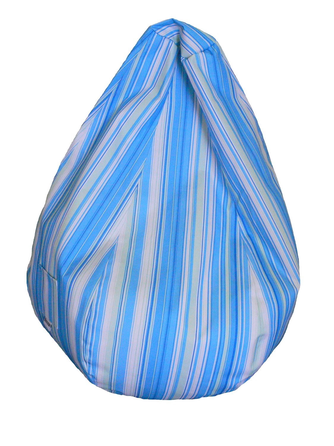 Pouf rayé Boscoman en forme de poire