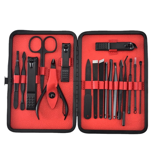 Coupe-ongles en Acier Inoxydable Trousse de Voyage et de Soins Outils pour Ongles Ensemble de Manucure et Pédicure