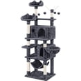 thumbnail image 1 of Yaheetech 67" H Multi Level Cat Tree with 2 Cat Condos and 1 Hammock, Dark Gray, 1 of 7