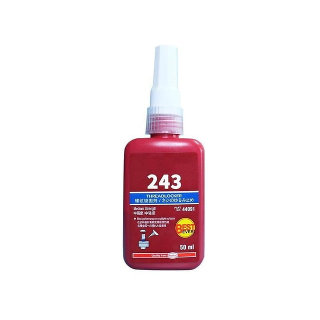 Adhésif Rouge Liquide Force Moyenne 243 Verrouillage de Fil Colle Polyvalente Utilisation