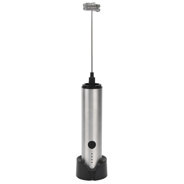 Egg Beater, Milk Frother Detachable Electric Stainless Steel Handheld USB Charging With Base For Kitchen For Restaurant