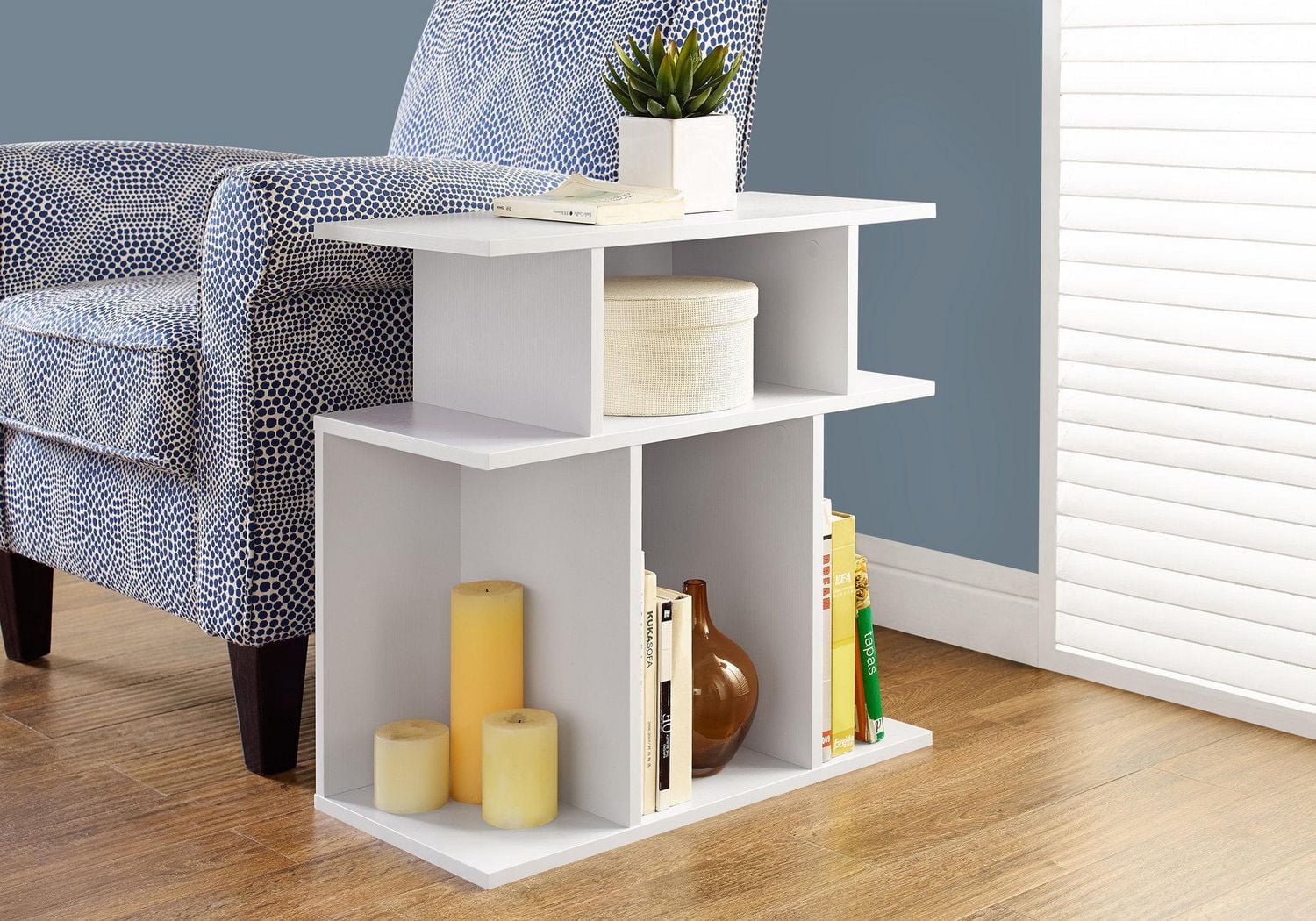 Monarch Specialties Accent Table, Side, End, Nightstand, Lamp, Living Room, Bedroom, Laminate, White, Contemporary, Modern