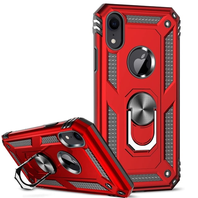 Supershield Armor-X Rugged iPhone XS Max Case with Ring Holder - Red