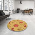 thumbnail image 4 of Ahgly Company Tapis de Zone Carré Orange Lavable en Machine, 3 Pieds Carré, 4 of 7