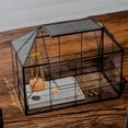 thumbnail image 3 of NCYP Glass Terrarium Planter with lid, Grid House Shape Geometric Pot for Plants, 3 of 6