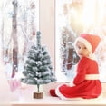 thumbnail image 3 of ZZkhGO Flocked Artificial Christmas Tree, Pre-Decorated Snowy Holiday Pine Tree, Ready-to-Light Home Decor for Living Room, 3 of 7