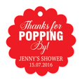 thumbnail image 1 of 100 PCS Personalized Baby Shower Favors Tags Custom Quote Thank You For Popping By Baby Shower Gift Hang Tags, 1 of 1