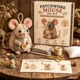 thumbnail image 4 of Aqestyerly Patchwork Mouse Diy Kit Cute Mouse Ornament with Floral Fabric Stuffing Buttons Handmade Sewing Set for Adults Beginners, 4 of 5