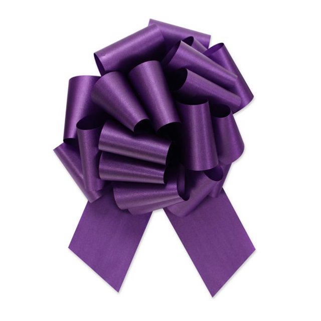50Pcs- 5.5"D Pullbow Purple Ribbon