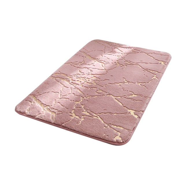 Marbling Bath Mat 16 X 24 Inch Soft Floor Rug Non Slip Water Absorbent Door