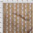 thumbnail image 3 of oneOone Georgette Viscose Orange Fabric Block Craft Projects Decor Fabric Printed By The Yard 42 Inch Wide-F3, 3 of 5