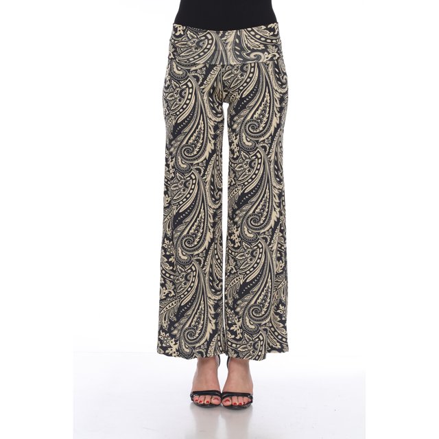 White Mark Women's Printed Palazzo Pants