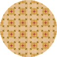 thumbnail image 1 of Ahgly Company Tapis Rond Lavable en Machine Intérieur Transitionnel Orange, 7 Pieds Rond, 1 of 7