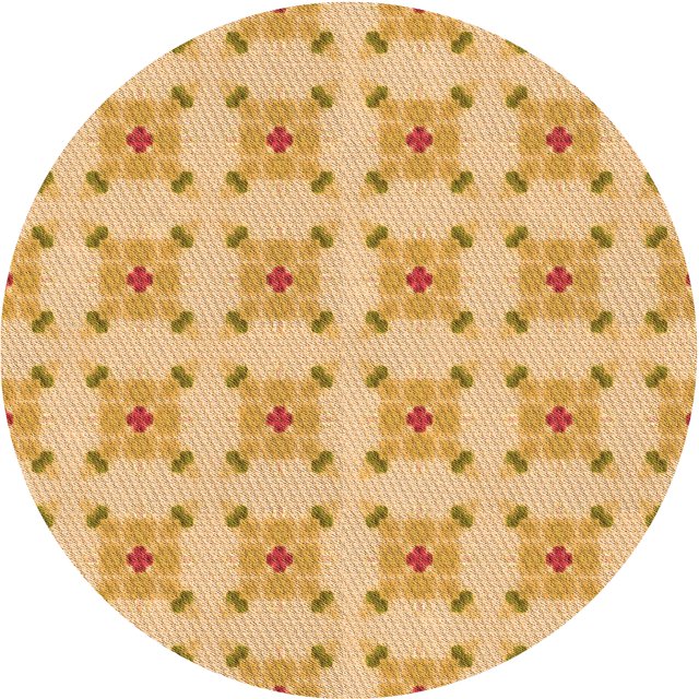 Ahgly Company Tapis Rond Lavable en Machine Intérieur Transitionnel Orange, 7 Pieds Rond