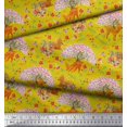 thumbnail image 2 of Soimoi Poly Georgette Fabric Tree,Floral & Deer Animal Print Fabric by The Yard 42 Inch Wide, 2 of 3