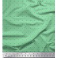 thumbnail image 3 of Soimoi Green polyester Crepe Fabric Anchor Hook & Small Country Flag Print Sewing Fabric Yard 52 Inch Wide, 3 of 3