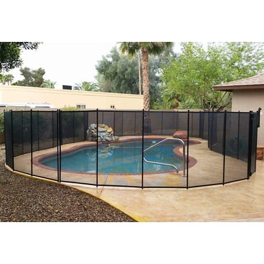 VINGLI Pool Fence 4Ft x 96Ft Swimming Pool Fence in Ground Pool Safety Fencing, Black