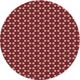 thumbnail image 1 of Ahgly Company Tapis Rond Lavable en Machine Intérieur Transitionnel Rouge Bordeaux, 5 Pieds Rond, 1 of 7