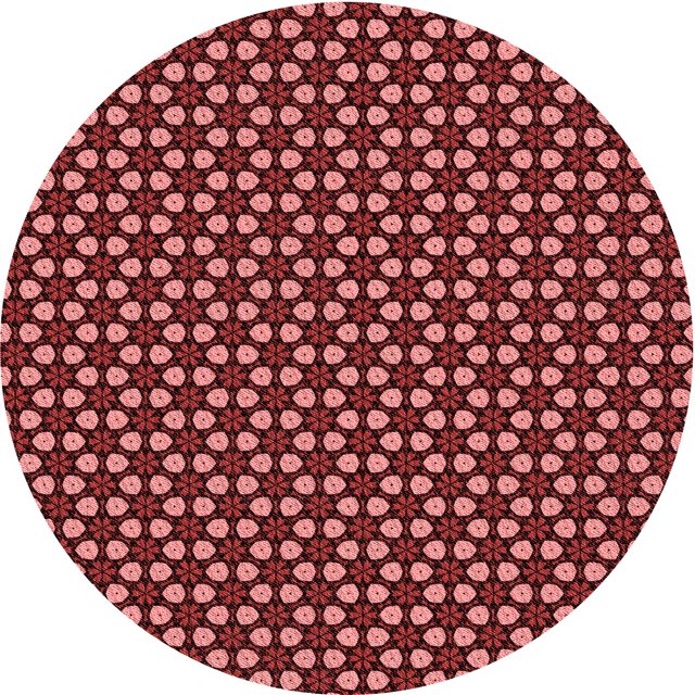 Ahgly Company Tapis Rond Lavable en Machine Intérieur Transitionnel Rouge Bordeaux, 5 Pieds Rond