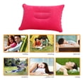 thumbnail image 4 of Z-889 Coussin Gonflable Rectangulaire en Peluche Rose Vif pour Sieste, Coussin de Camping Extérieur, Soutien de Voyage, Matériau Pvc, Oreiller de Confort, 4 of 7