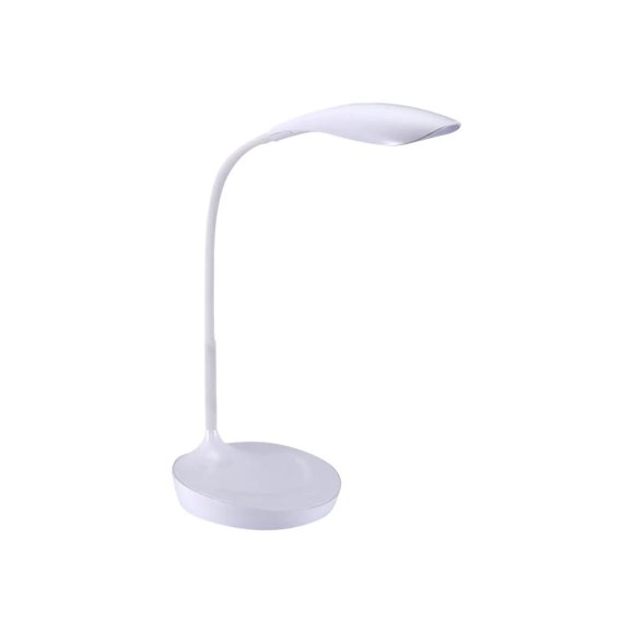 Bostitch Bureau KT-VLED1502-WHITE Lampe de Bureau à Col de Cygne LED avec Port de Chargement USB, à Intensité Réglable, Blanc