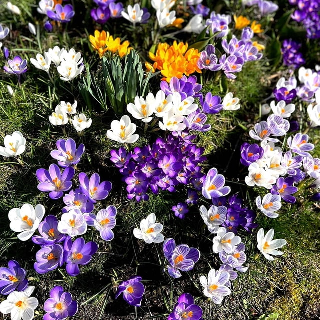 GSDWIUEW 10pcs Mixed Color Crocus Bulbs-Spring Blooming Fall Planting Bulbs, Assorted Colors Dutch Crocus Corms for Gardens, Containers & Naturalizing Easy to Plant Perennial Flower Bulbs (10)