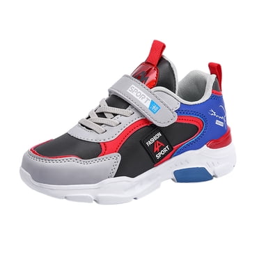 PMVFHDE Espadrilles pour Garçon Chaussures Garçons Filles Chaussures Enfants Tennis Athlétiques Course Marche Espadrilles Légères pour Petit/grand Enfant Rouge,11-11,5 Ans