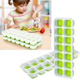 thumbnail image 4 of Flexible Silicone Ice Cube Trays, 2 Pack, Easy-Release, Spill-Resistant Removable Lid, Food-Grade Material, Durable, Bpa Free, Stackable For Efficient Freezer Organization, 4 of 7