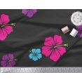 thumbnail image 3 of Soimoi Tissu en Rayonne Noir à Imprimé Floral Tissu de Couture au Mètre 56 Pouces de Large, 3 of 3