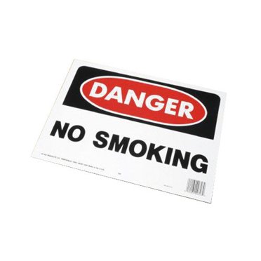 HY-KO Products 515 DANGER NO SMOKING Heavy Duty Plastic OSHA Sign, 10" x 14", White/Black/White
