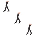 thumbnail image 4 of maskred Soft And Comfortable Tights High Stocking Stretchy Warm Fashionable Easy To Wear Nylon Compression Stockings Toe wrapping - black M 3Set, 4 of 6