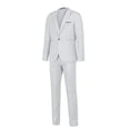thumbnail image 1 of TIMIFIS White Mens Suits 2 Piece Slim Fit Casual One Button Solid Suits for Mens Business Wedding Party Jacket Blazer & Pants SetFall s, 1 of 5