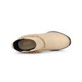 thumbnail image 4 of BLISSFUL STEP Women's Platform Chain Block High Heel Ankle Boots Nude 8, 4 of 7