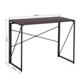 thumbnail image 2 of Pemberly Row 39" Home Office Desk Writing Computer Table Walnut, 2 of 6