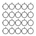thumbnail image 1 of 20Pcs Curtain Rings Eyelet Rings Tension Rod Metal Buckles Window Hanger, 1 of 5