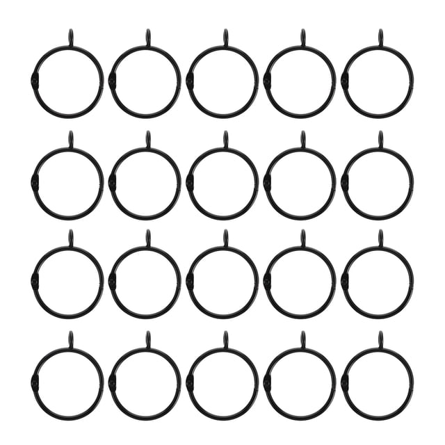20Pcs Curtain Rings Eyelet Rings Tension Rod Metal Buckles Window Hanger