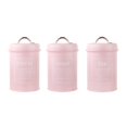 thumbnail image 2 of Abbracc Metal Kitchen Canister Set coffee and tea Sugar Storage Jars Containers for A Pink, 2 of 9