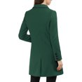 thumbnail image 3 of INSPIRE CHIC Manteau d'Hiver pour Femme à Revers Cranté Trench à Double Boutonnage L Vert, 3 of 7