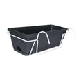 thumbnail image 2 of Transemion Hanging Flower Pot Garden Plant Holder Box Plant Pot Railing Balcony Planter Light Gray Deep Gray 35x19x14.5cm, 2 of 4