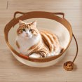 thumbnail image 5 of Hearth & Gear Cat Woven Cat Bed Rope Weaving Pet Handwoven Breathable Durable Natural Rattan Cats Sleeping With Toy Tail For Small & Large Cat & Dog Cedar Bat for Outdoors Large Pet for outside, 5 of 5