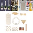 thumbnail image 3 of yuksok 3mm Macrame Cord Natural Macrame Rope Macrame Wall Hanging Kit with Wood Beads, 85 Pieces, 3 of 9