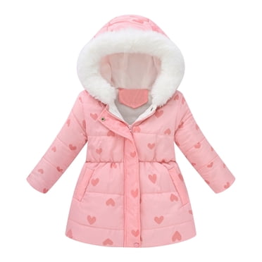 TBWNWG Girls Coat and Jacket Toddler Boys Girls Winter Coat Hooded Thicken Windproof Zipper Warm Outwear for Cold Weather,Sizes 2-3 Years