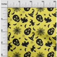 thumbnail image 2 of oneOone Tissu Polyester Spandex Jaune Moutarde Matériel de Robe d'Halloween Tissu Imprimé au Mètre 56 Pouces de Large, 2 of 4