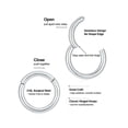 thumbnail image 2 of MesaSe Nose Rings for Women Surgical Steel Hypoallergenic Hinged Small Nose Ring, 2 of 5