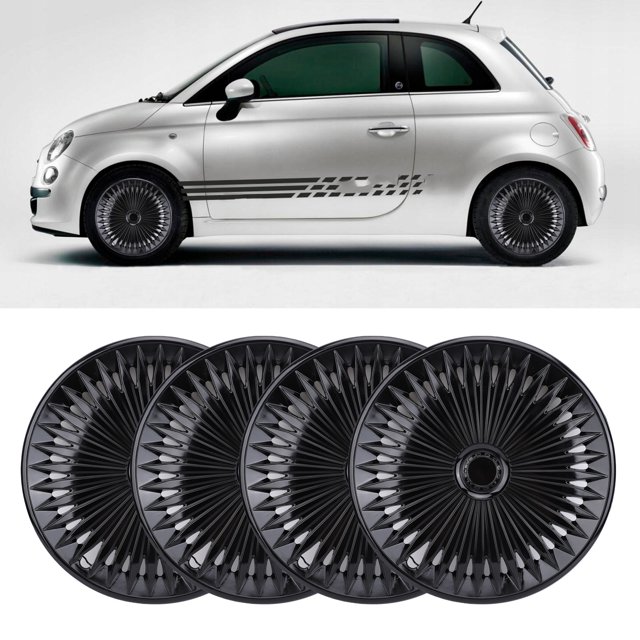 17 Inch Hubcaps, 4pcs Snap On Wheel Rim Cover Set, Wear Proof, ABS, Universal Fit for Cars Truck SUV