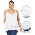 thumbnail image 3 of Débardeurs Fluides pour Femmes Camisole avec Spaghetti Réglable Débardeur Décontracté, 3 of 7